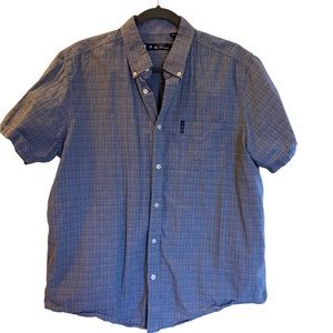 BEN SHERMAN Men Casual Button Down Chambray Shirt XL